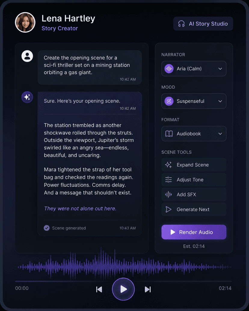 Plan long-form audio with